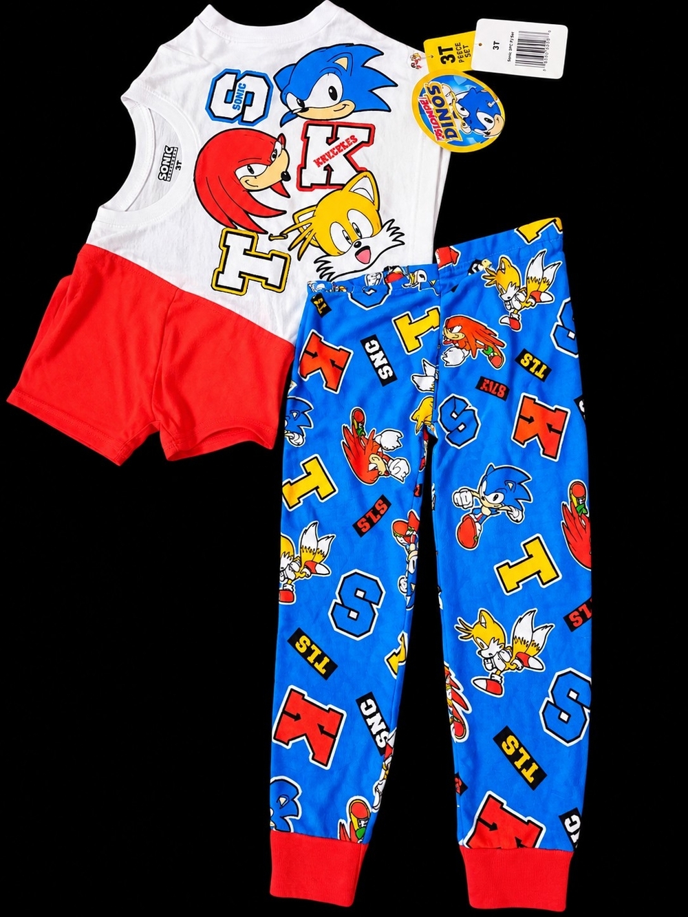 Sonic the Hedgehog Kids Pajama Set - Blue & Red